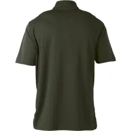 Mens Heritage Ventilated Quick Dry Golfer Olive Back